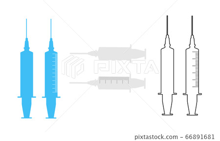 Syringe design (contour, silhouette) 66891681