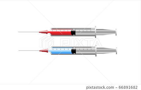 兩種類型的注射器（血液和藥物注射器） 66891682