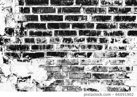 Texture of a brick wall with cracks and scratches Texture of a brick wall with cracks and scratches 66891902