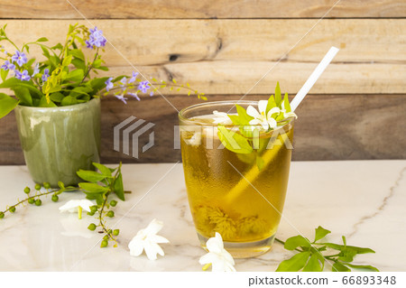 herbal healthy drinks cold chrysanthemum tea local flora of asia with flower jasmine in summer herbal healthy drinks cold chrysanthemum tea local flora of asia with flower jasmine in summer 66893348