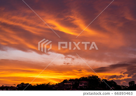Summer evenings during the rainy season Hachioji City, a residential area on a hill, Tokyo 66893463