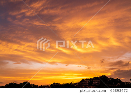 Summer evenings during the rainy season Hachioji City, a residential area on a hill, Tokyo 66893472