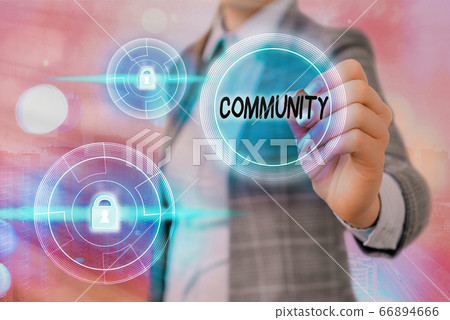 Text sign showing Community. Conceptual photo 66894666