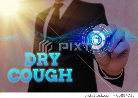 Handwriting text Dry Cough. Concept meaning cough Handwriting text Dry Cough. Concept meaning cough 66894735
