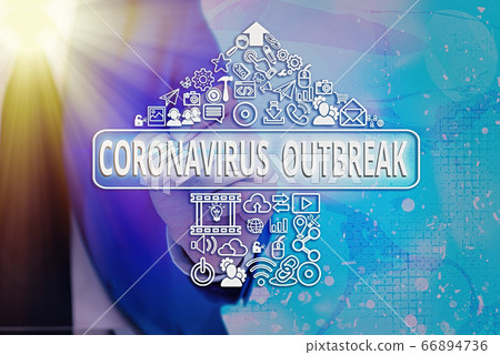 Handwriting text writing Coronavirus Outbreak Handwriting text writing Coronavirus Outbreak 66894736