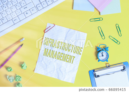 Word writing text Infrastructure Management Word writing text Infrastructure Management 66895415