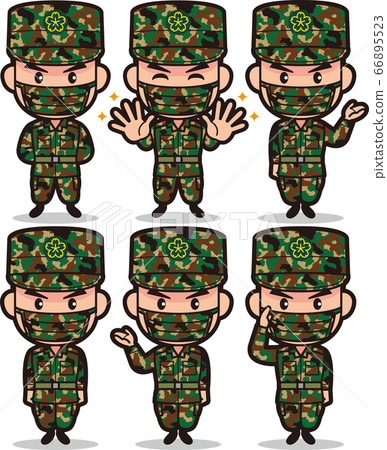 迷你迷你地面自衛隊16（迷彩面具） 66895523