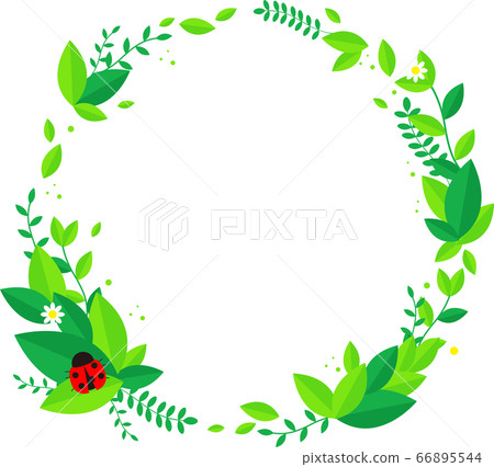 月桂樹花圈水彩風格紋理 66895544