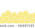 Illustration of sliced lemon background material 66895585