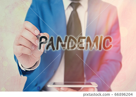 Word writing text Pandemic. Business concept for Word writing text Pandemic. Business concept for 66896204