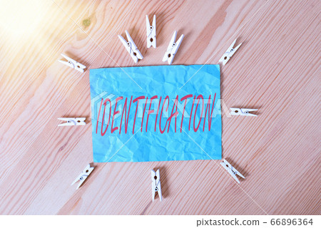 Word writing text Identification. Business concept 66896364