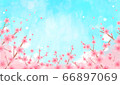 花藍天水彩風格 66897069