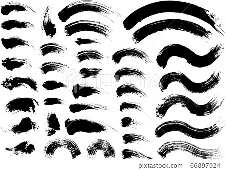 Wave material collection written with a brush 66897924