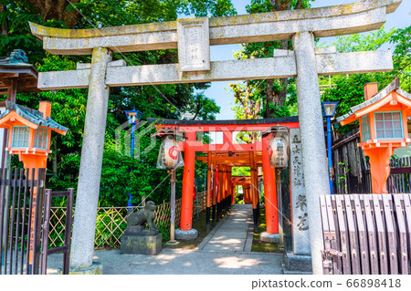 Torii of Hanazono Shrine in Ueno Park, Tokyo Torii of Hanazono Shrine in Ueno Park, Tokyo 66898418