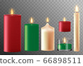 Set of realistic candles of different color 66898511