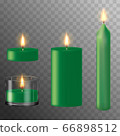 Green wax romantic candles 66898512
