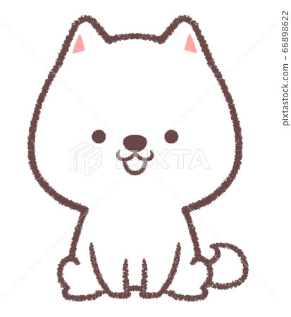 Shiro Shiba puppy sitting 66898622