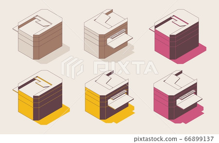 Isometric full color outline printer, 66899137