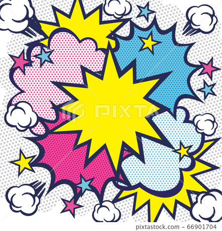 American comic style speech bubble material 66901704