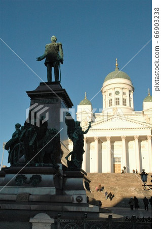 Finland, Helsinki, Helsinki Cathedral, Alexander II statue Finland, Helsinki, Helsinki Cathedral, Alexander II statue 66903238