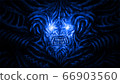 Angry devil with sparkling eyes. 66903560