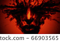 Girl face with splashes of blood from the eyes. 66903565
