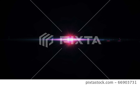 Anamorphic lens flare from a photo camera lens 66903731