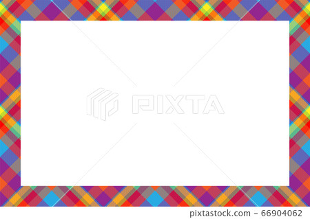 Vintage frame vector. Scottish border pattern 66904062