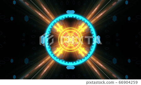 A variety of glowing abstract hud elements. A variety of glowing abstract hud elements. 66904259