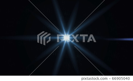 Anamorphic lens flare from a photo camera lens 66905040