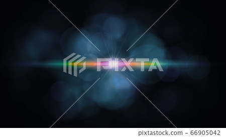 Anamorphic lens flare from a photo camera lens 66905042