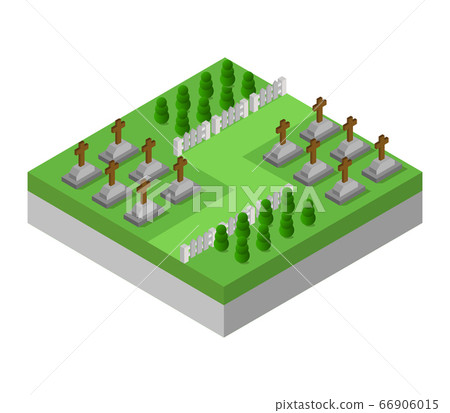 isometric cemetery isometric cemetery 66906015