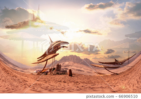 Hot air distortion at the lonely beach at the Red Sea. Hot air distortion at the lonely beach at the Red Sea. 66906510