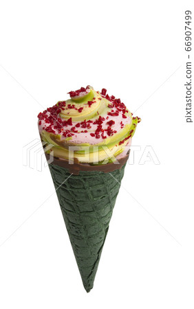 ice cream in a waffle cup 66907499