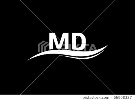 Initial Monogram Letter M D Logo Design Vector Template. M D Letter Logo Design 66908327