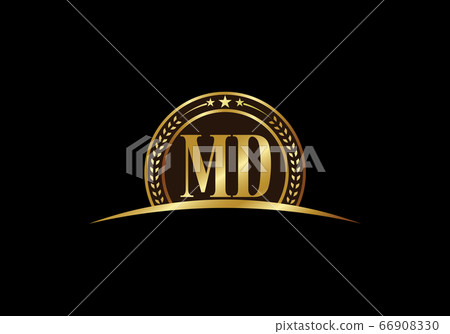 Initial Monogram Letter M D Logo Design Vector Template. M D Letter Logo Design 66908330