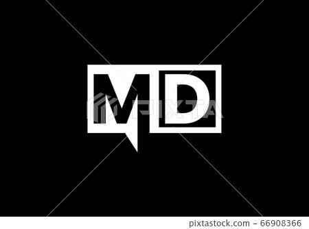 Initial Monogram Letter M D Logo Design Vector Template. M D Letter Logo Design 66908366