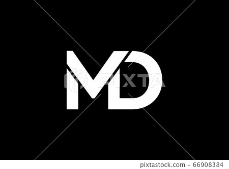 Initial Monogram Letter M D Logo Design Vector... - Stock Illustration ...