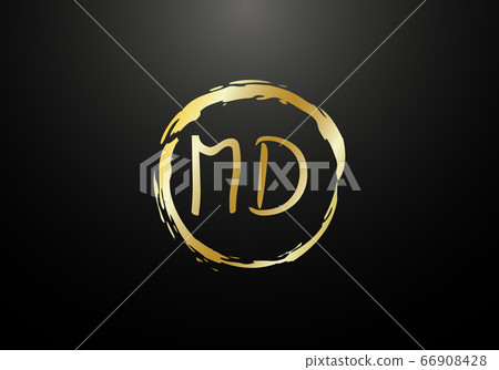 Initial Monogram Letter M D Logo Design Vector... - Stock Illustration ...