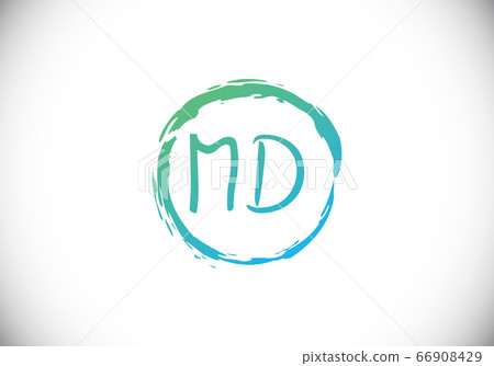 Initial Monogram Letter M D Logo Design Vector Template. M D Letter Logo Design 66908429