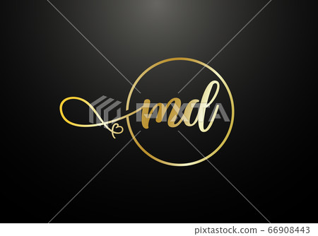 Initial Monogram Letter M D Logo Design Vector Template. M D Letter Logo Design 66908443
