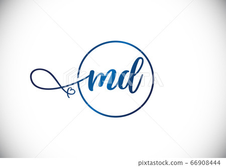 Initial Monogram Letter M D Logo Design Vector... - Stock Illustration ...