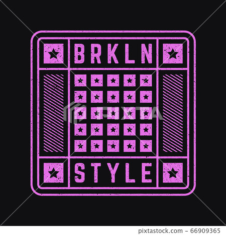 Retro Brooklyn print. 66909365