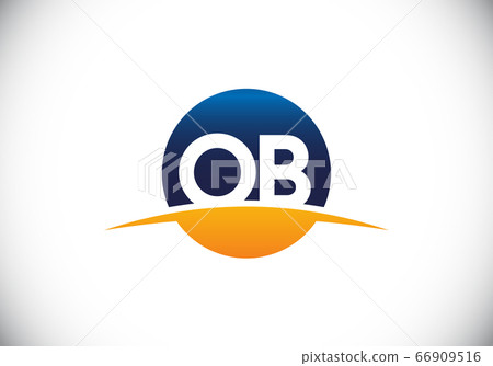 Initial Monogram Letter O B Logo Design Vector Template. O B Letter Logo Design 66909516
