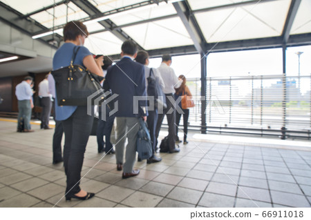 Commuting scenery in Osaka after declaring emergency status for coronavirus infectious disease June 66911018