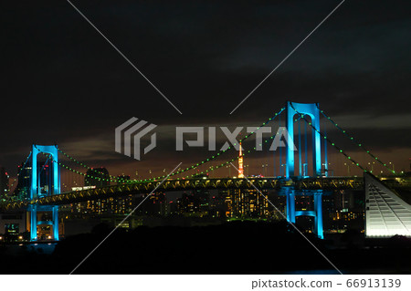 從台場看到的彩虹橋[夜景] 66913139