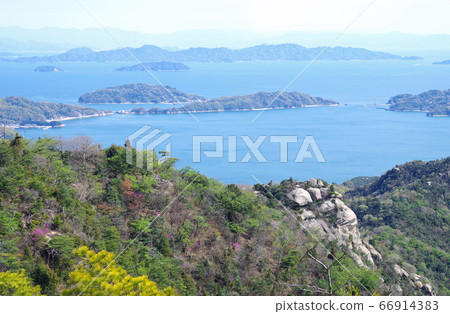 從倉橋島火山欣賞瀨戶內海的景色 從倉橋島火山欣賞瀨戶內海的景色 66914383