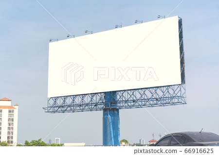 billboard blank on road in city for advertising background 66916625