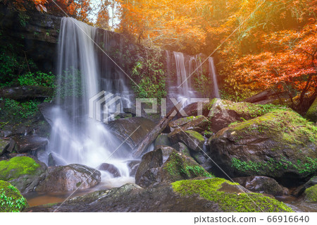 Waterfall scene at Rom Klao Pharadon Waterfalls in rainforest Thailand Waterfall scene at Rom Klao Pharadon Waterfalls in rainforest Thailand 66916640