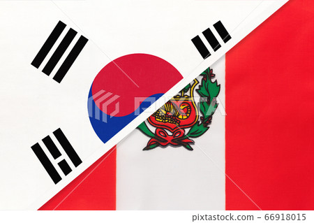 South Korea and Peru, symbol of national flags 66918015